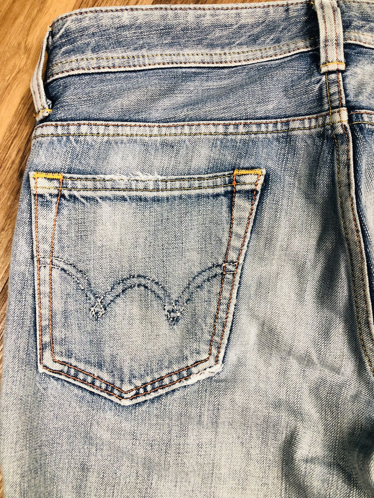Edwin Edwin 511RV Ripped Distressed Flare Jeans Rare (40) Size US 32 / EU 48 - 15 Thumbnail