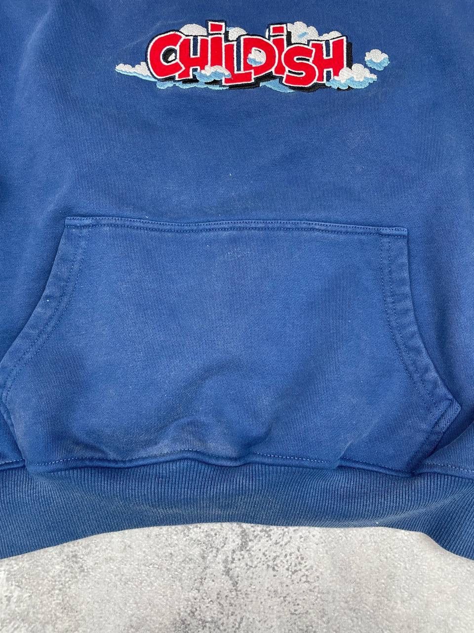 CHILDS Childish Men Cropped Hoodie Blue Cream Vintage Size XS Size US XS / EU 42 / 0 - 3 Thumbnail