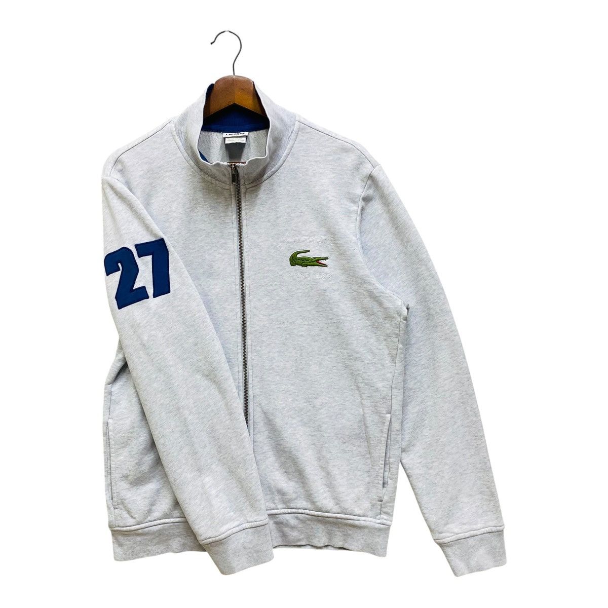 Lacoste Vintage Lacoste Sport Zip Up Sweatshirt Gray Track Jacket L Size US L / EU 52-54 / 3 - 7 Thumbnail