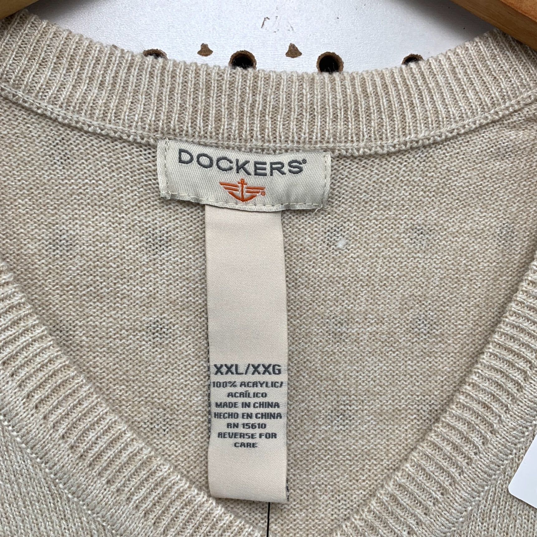 Dockers DOCKERS Argyle Sweater Vest Mens 2XL Brown Sleeveless V-Neck NWT Size US XXL / EU 58 / 5 - 2 Thumbnail
