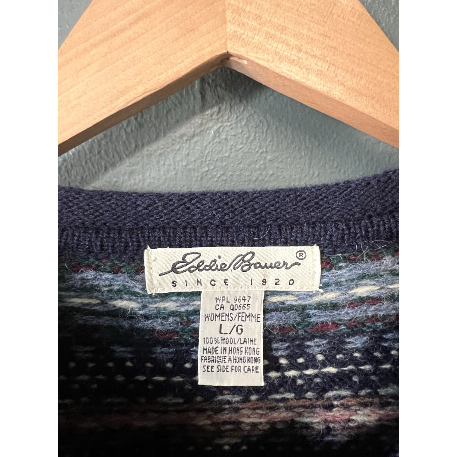 Eddie Bauer VINTAGE Eddie Bauer Womens Blue Striped Wool Pullover Sweatshirt L Large Pullover Wool Blue Striped Sweatshirt Womens 90s Event Activewear Mens? Size L / US 10 / IT 46 - 3 Thumbnail