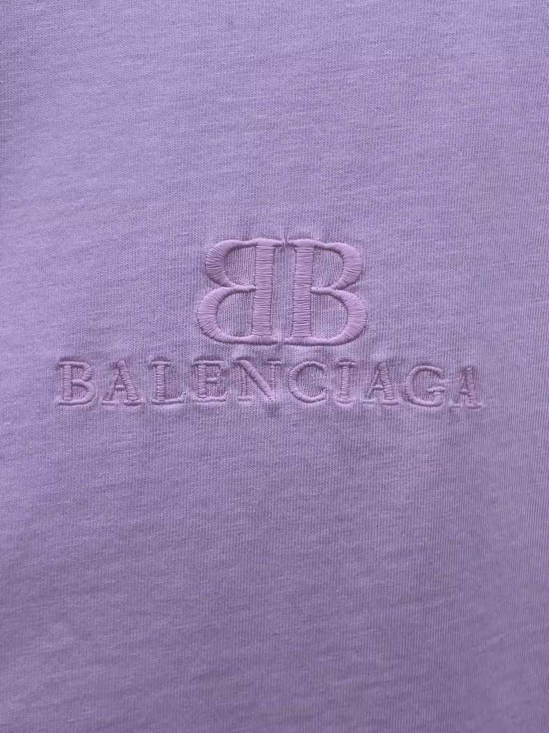 Balenciaga Balenciaga Pink Destroyed Short Sleeve T-Shirt Size L / US 10 / IT 46 - 4 Thumbnail