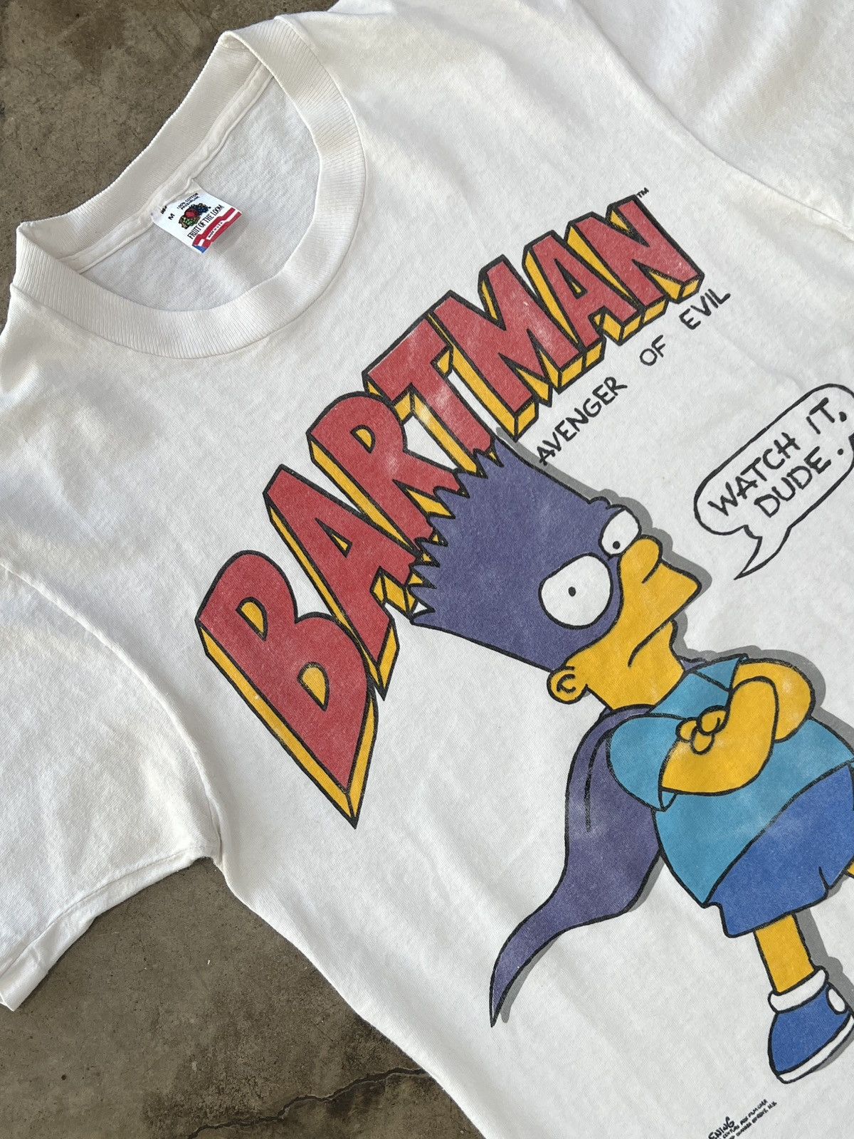 Vintage 1989 Simpsons Bart Simpson Avenger of Evil Medium