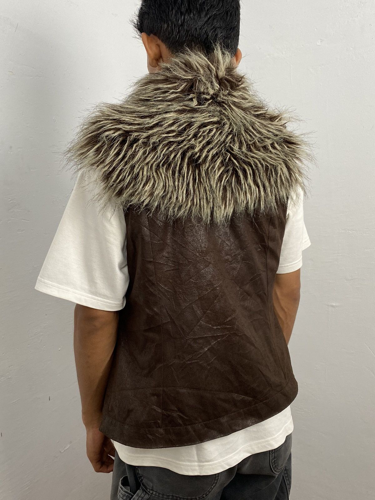 If Six Was Nine × Japanese Brand × Le Grande Bleu (L.G.B.) Faux fur vest Size US L / EU 52-54 / 3 - 4 Thumbnail