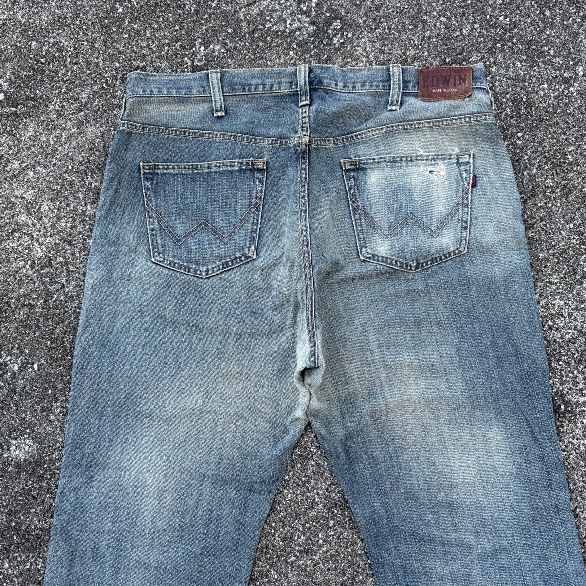 Edwin W40 VINTAGE EDWIN RUSTY DENIM FADED JEAN PANTS Size US 40 / EU 56 - 11 Thumbnail