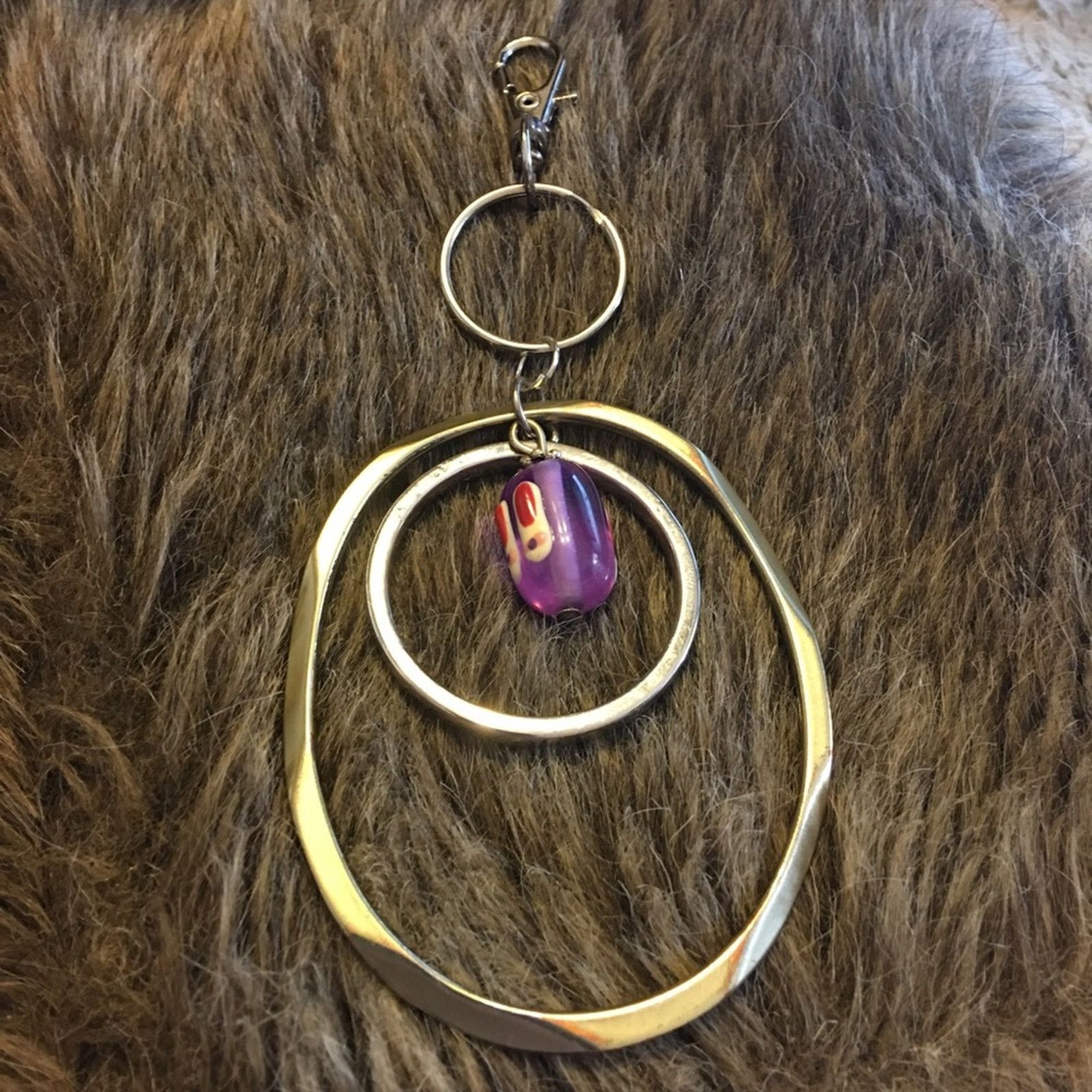 Handmade Vintage repurpose salvaged estate gem keychain Size ONE SIZE - 2 Thumbnail