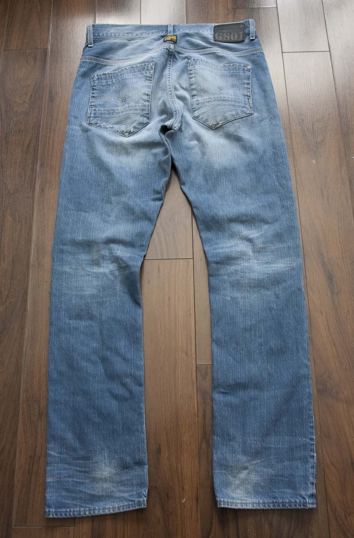 G-Star G Star Jeans Size 33x32.5 Distressed Blue New Radar Slim Size US 33 - 5 Thumbnail