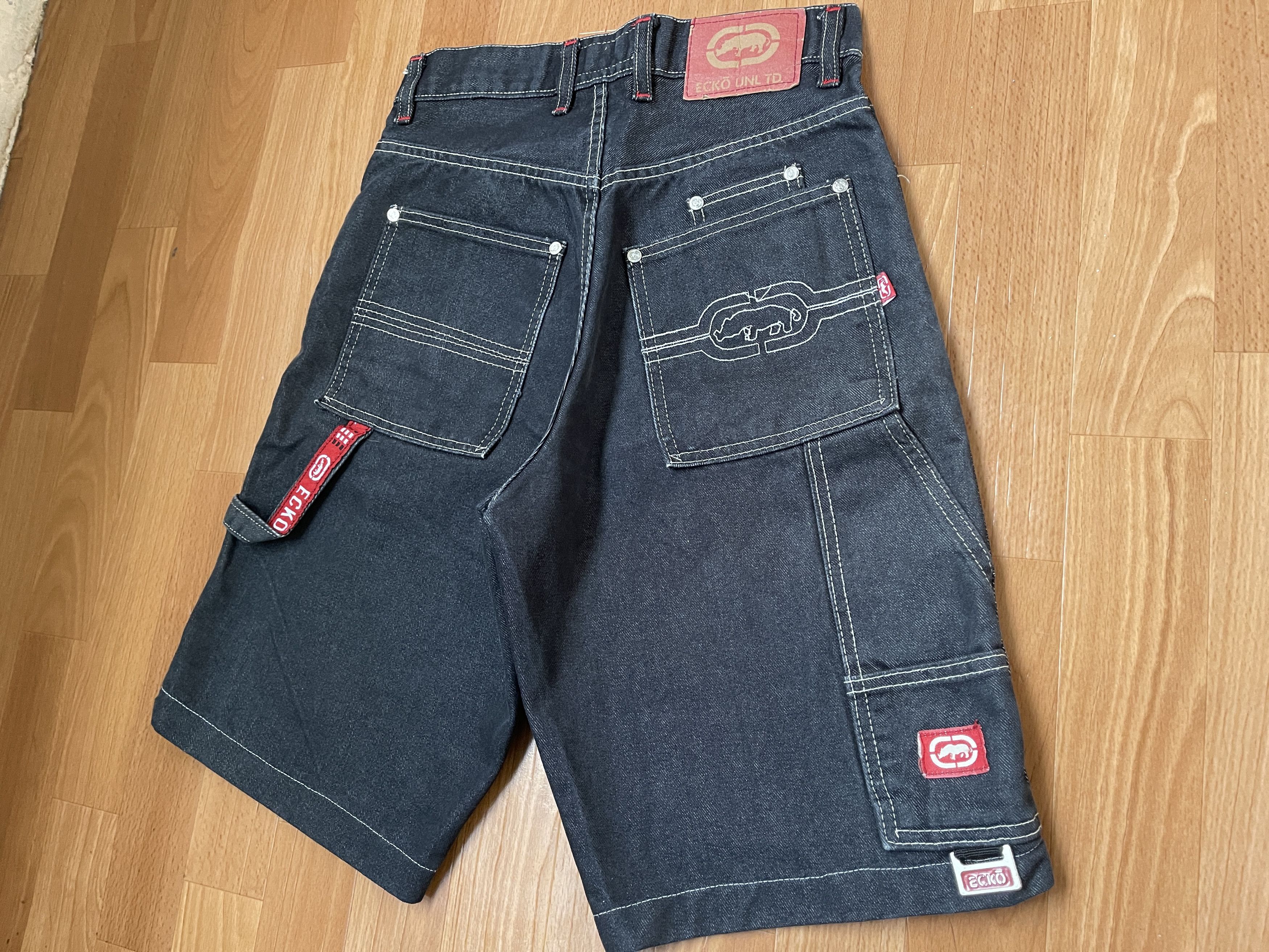 Ecko Unltd. Ecko Unltd jeans shorts, shiny silver vintage baggy 90s 26 Size US 26 / EU 42 - 3 Thumbnail