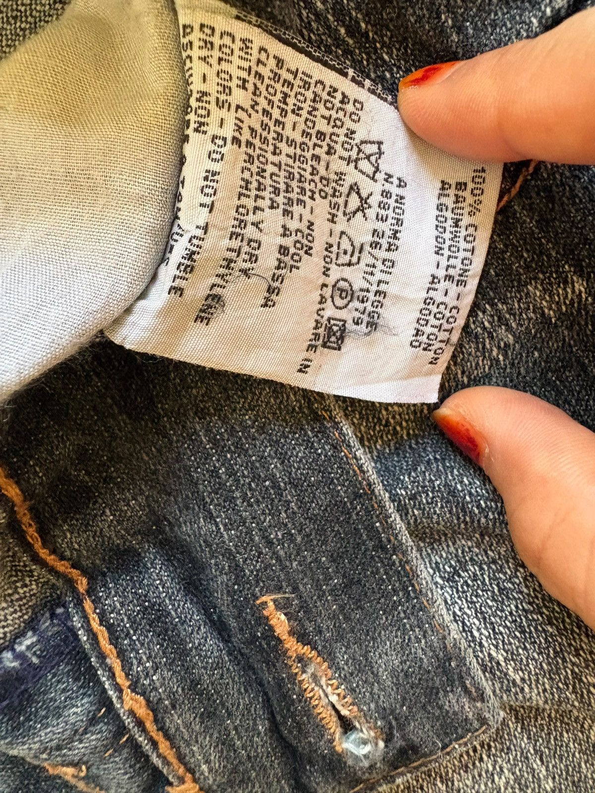 Dolce & Gabbana Vintage Dolce & Gabbana Mud Wash Spell Out Bootcut Jeans Size US 33 - 10 Thumbnail