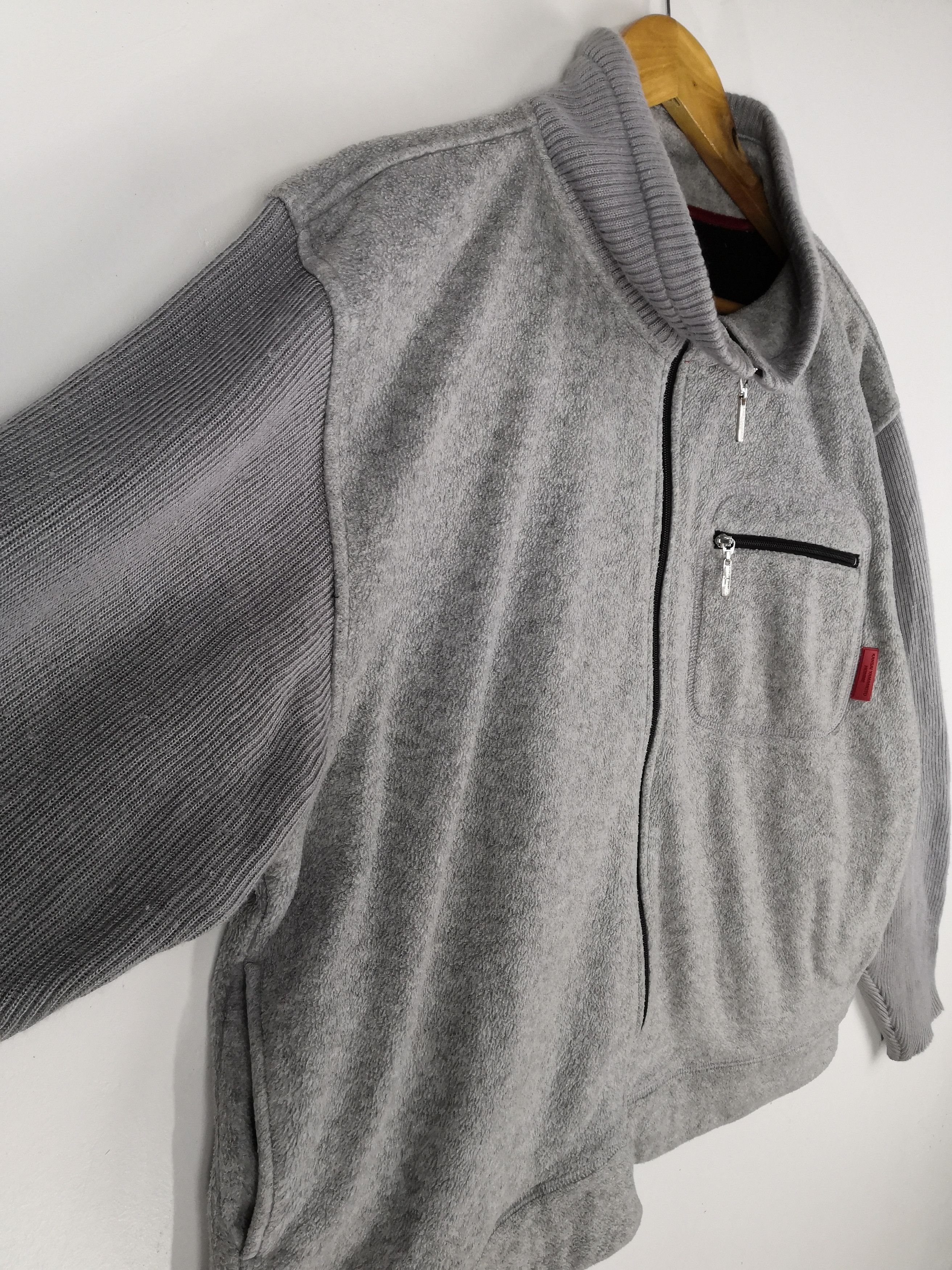 Kansai Yamamoto Vintage Kansai Yamamoto Homme Sweater Zipper Fleece Size US M / EU 48-50 / 2 - 4 Thumbnail