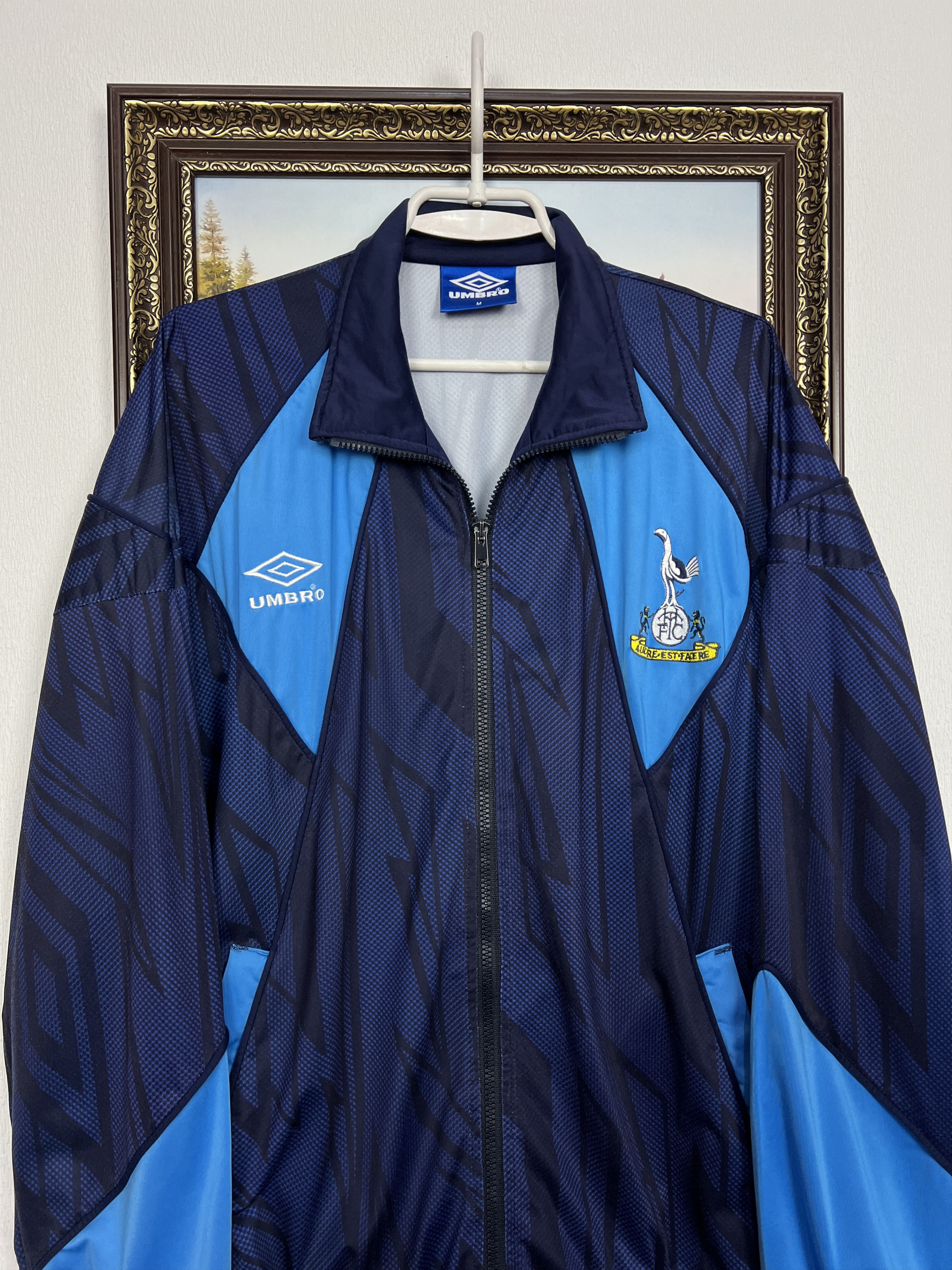 Umbro Vintage 90's Tottenham Hotspur Football Jacket Track Top Zip Size US M / EU 48-50 / 2 - 2 Thumbnail