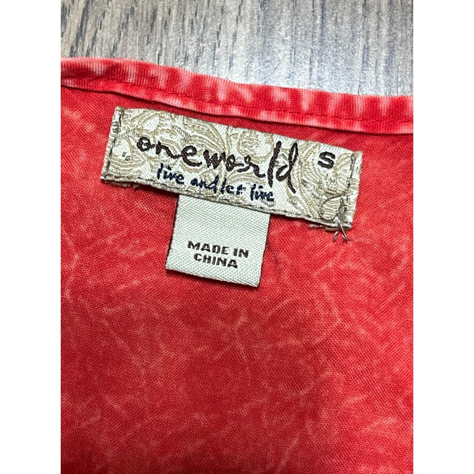 Olive Live & Let Live Tank Women's Small Red Sleeveless Shirt Size S / US 4 / IT 40 - 7 Thumbnail