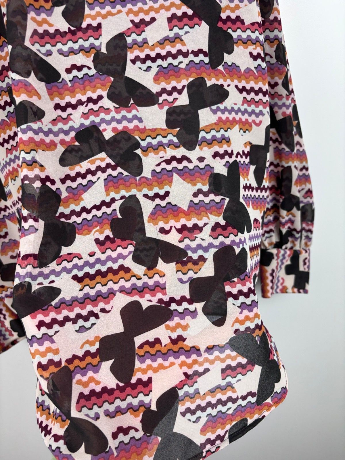 Missoni Missoni Lindex Butterfly Print Colorful Long Sleeve Shirt 42 Size M / US 6-8 / IT 42-44 - 8 Thumbnail