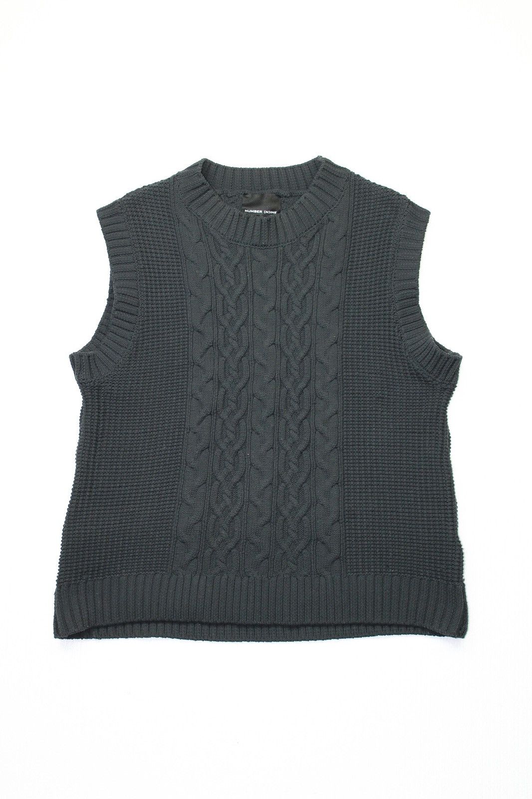 number-n-ine-cable-knit-sweat-vest-grailed