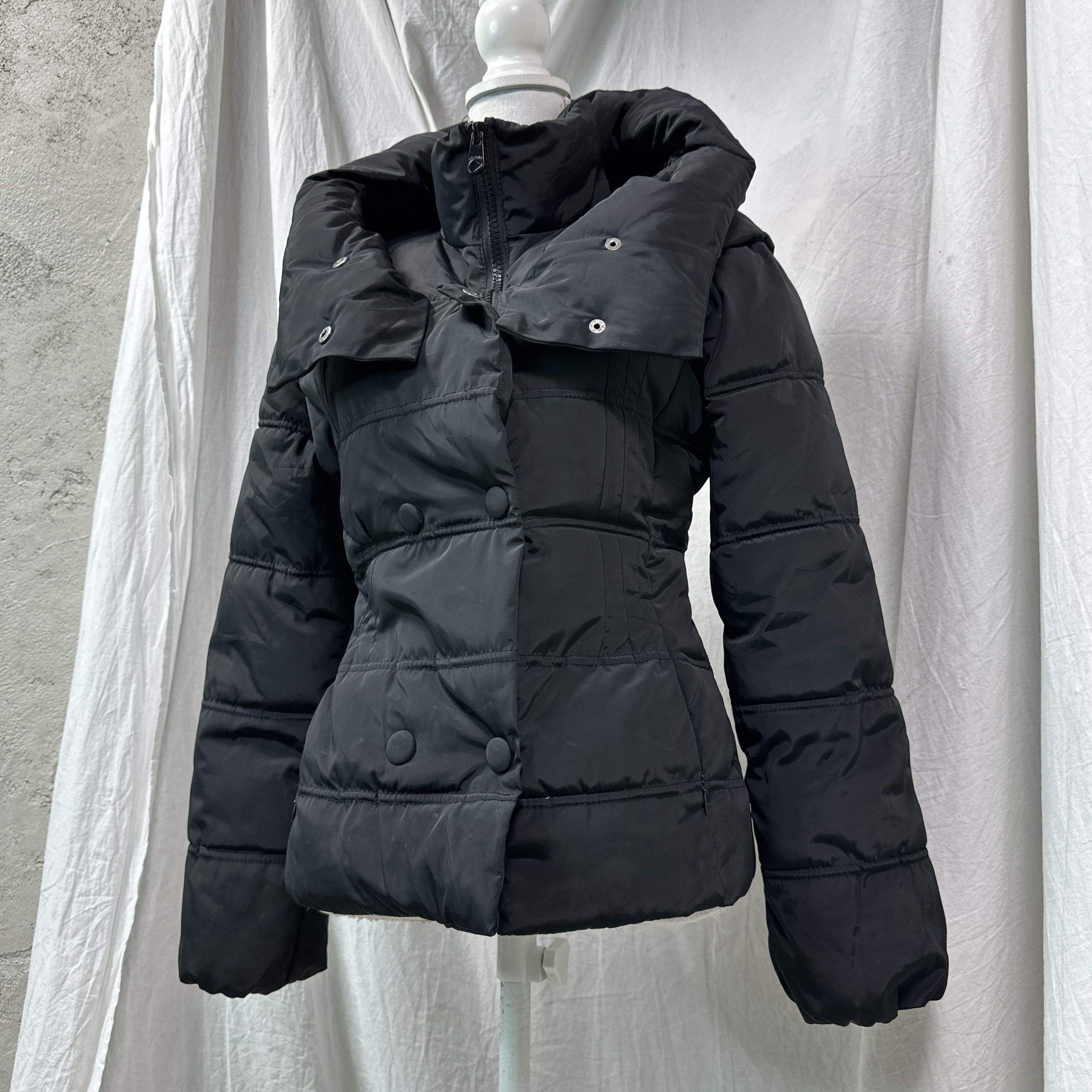 Vintage Vintage Avant Garde Big Collar Puffer Morgan Jacket 00s Size L / US 10 / IT 46 - 1 Thumbnail