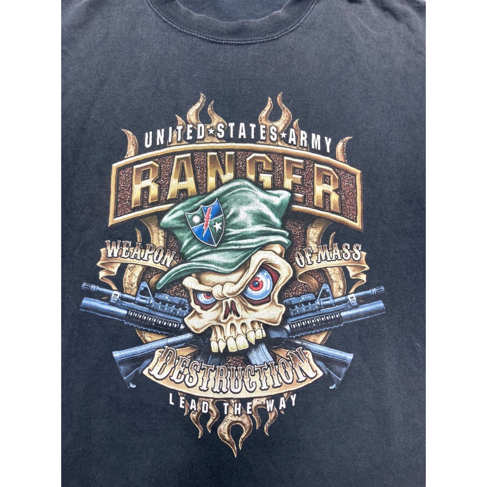 Vintage VINTAGE 90s US ARMY T SHIRT Made in USA 3D Skull Weapons Mass Destruction XL Mens Shirt Black Size US M / EU 48-50 / 2 - 2 Thumbnail