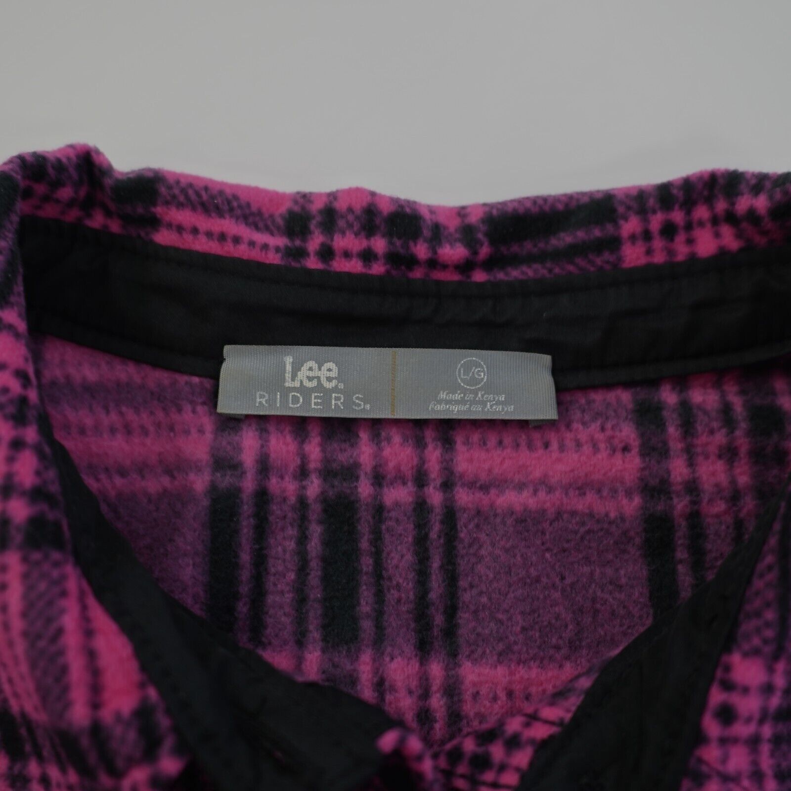 Lee Lee Riders Pink Plaid Flannel Large Button Front Collared Sh Size L / US 10 / IT 46 - 9 Thumbnail