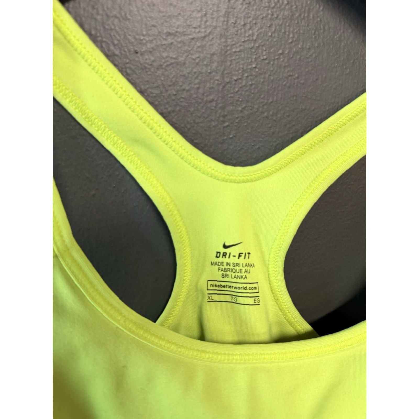 Nike Nike Sportswear Womens Sports Bra XL Dri-Fit Green Yellow Size XL Activewear Women Nike Bra Sportswear Womens XL Dri-Fit Green Yellow Size ONE SIZE - 3 Thumbnail
