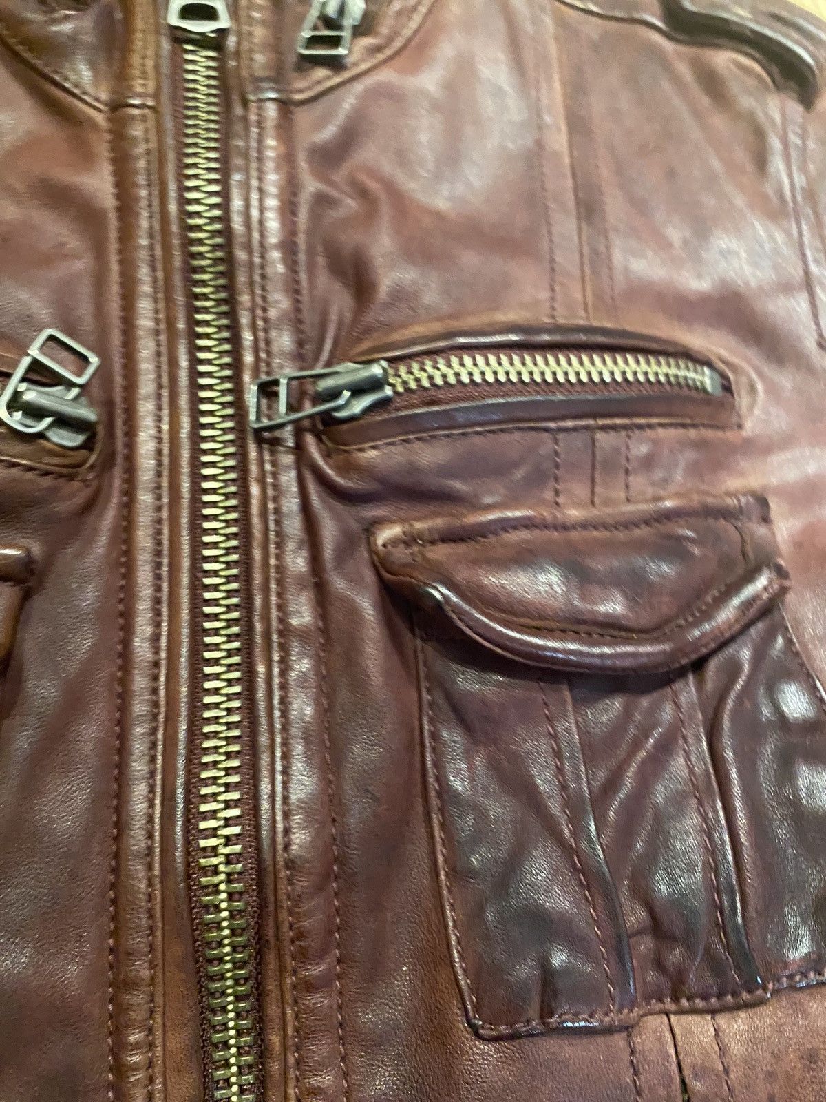 14th Addiction Plag Crimson Leather Jacket Size US S / EU 44-46 / 1 - 6 Thumbnail