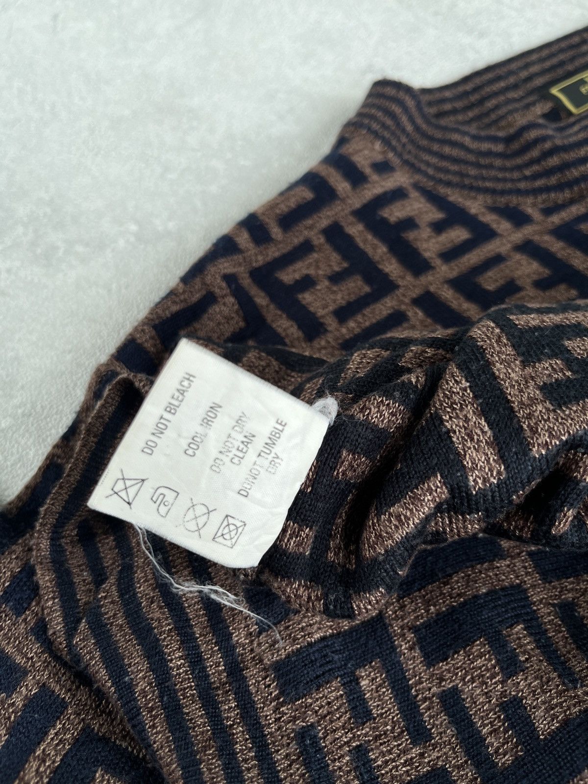 Fendi 💥Send Offer 💥 Vintage Fendi zucca Monogram Knit sweater Size US M / EU 48-50 / 2 - 7 Thumbnail