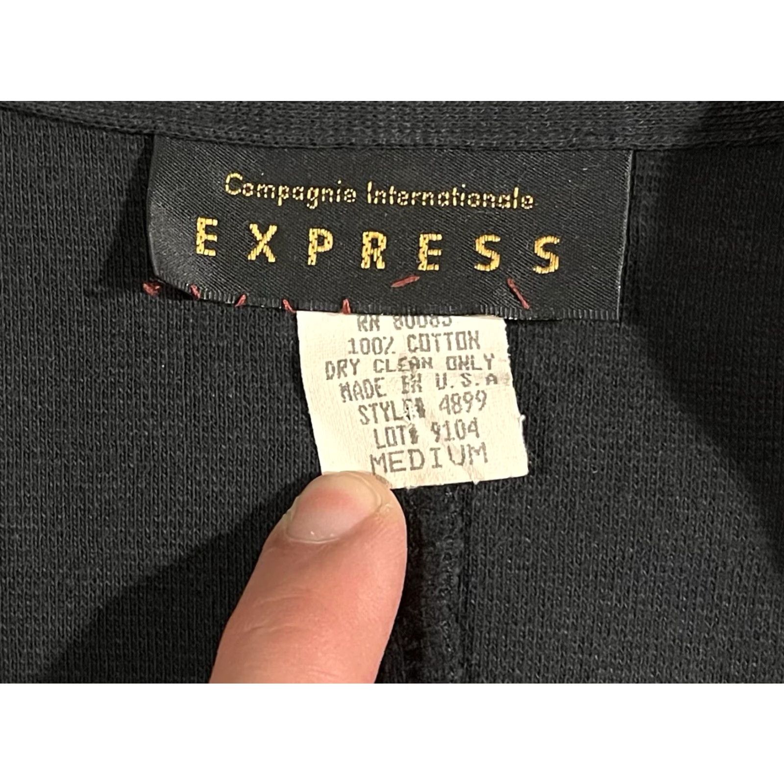 Express VINTAGE Express Blazer Women’s M Black 90s Double-Breasted Notch Lapel Shirt Jacket Pant Suit Casual Business Travel Size M / US 6-8 / IT 42-44 - 4 Thumbnail