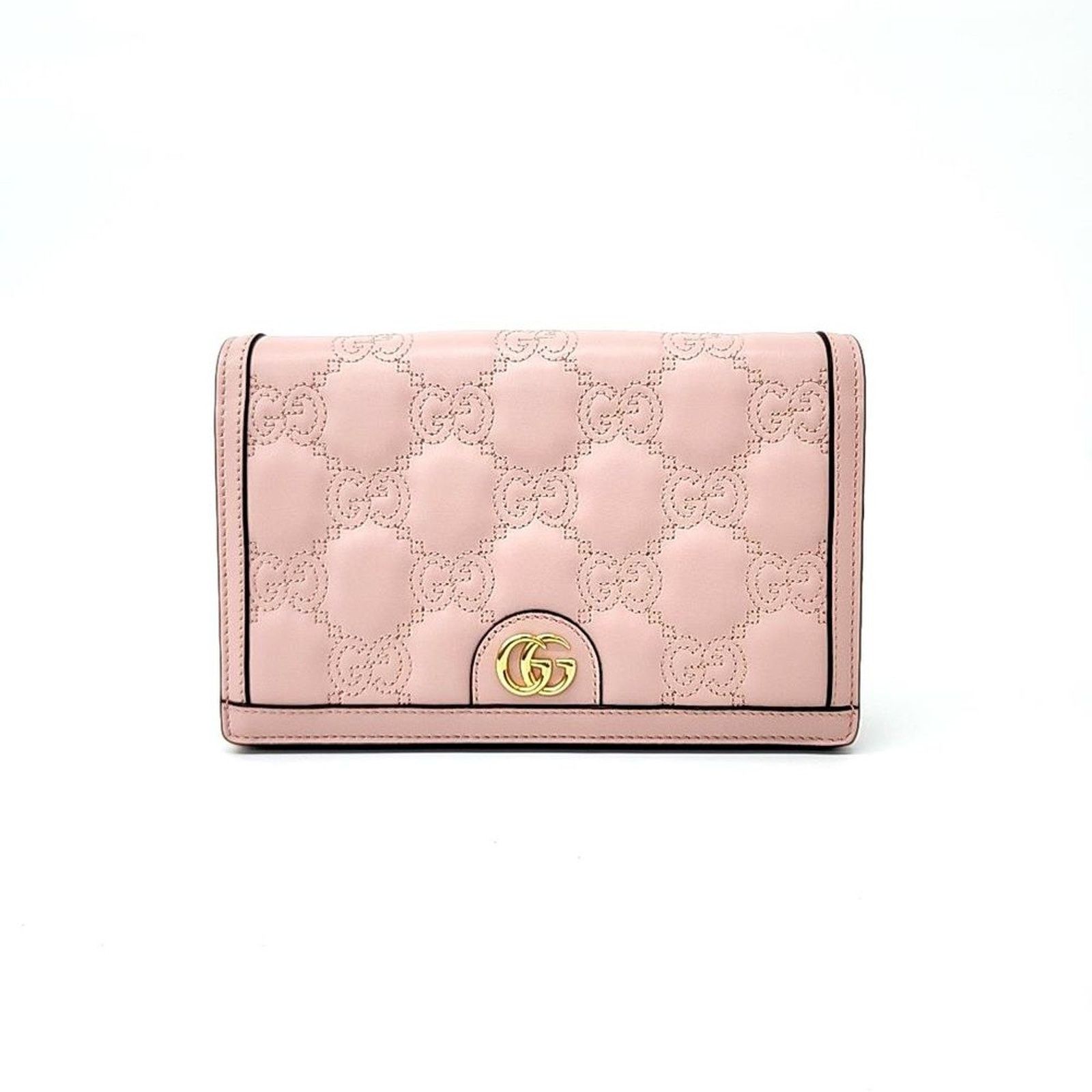 Gucci Matelasse Mini Chain Cross Bag (723787) (8801118) in Pink, Women's