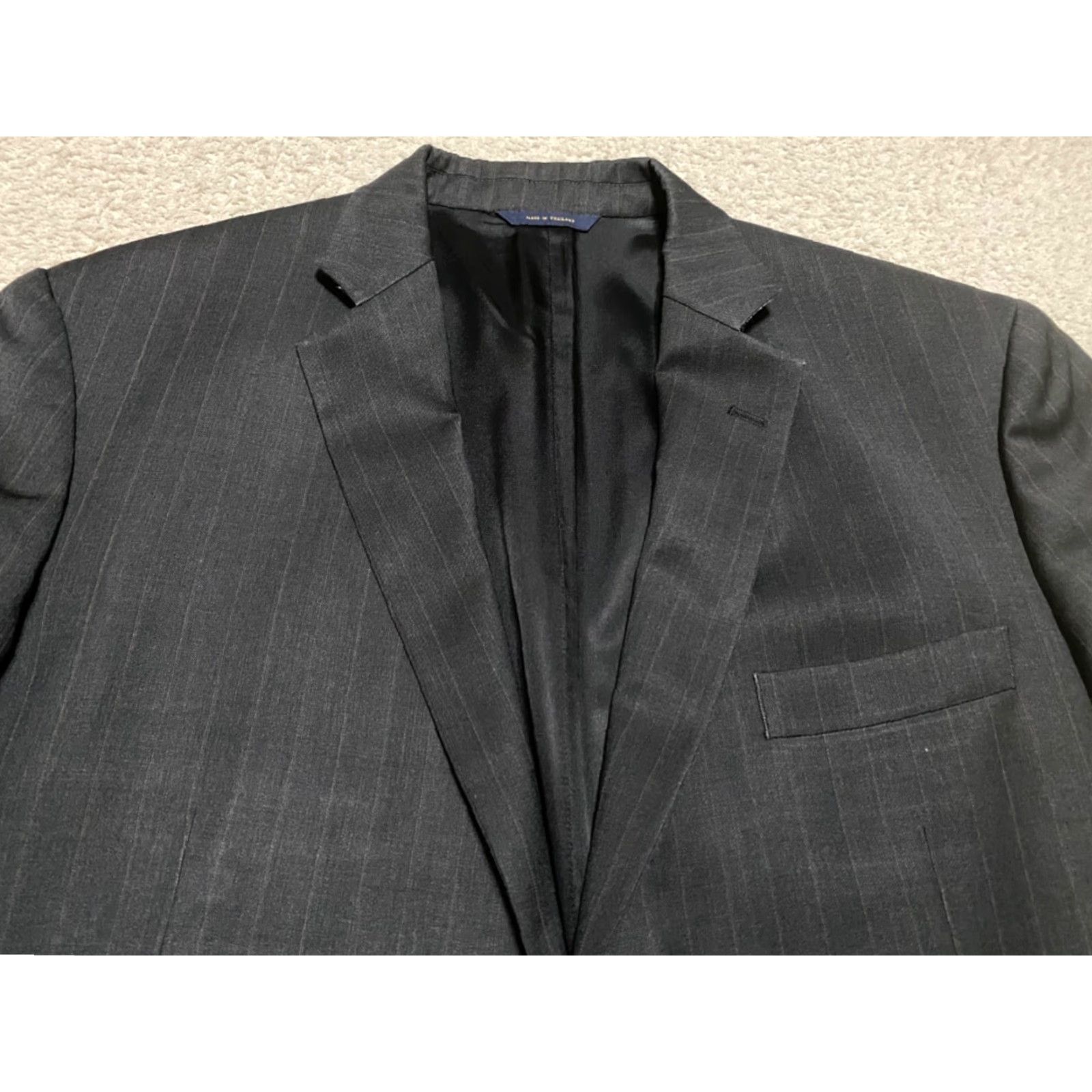 Brooks Brothers Brooks Brothers Blazer Mens 46 Wool Gray Striped Two-Button Single-Breasted Jacket Size US XXL / EU 58 / 5 - 3 Thumbnail