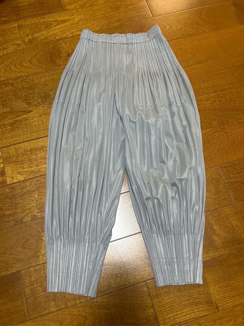Issey Miyake Issey Miyake size:1 Light Gray Puff Pants Size 22" - 2 Thumbnail