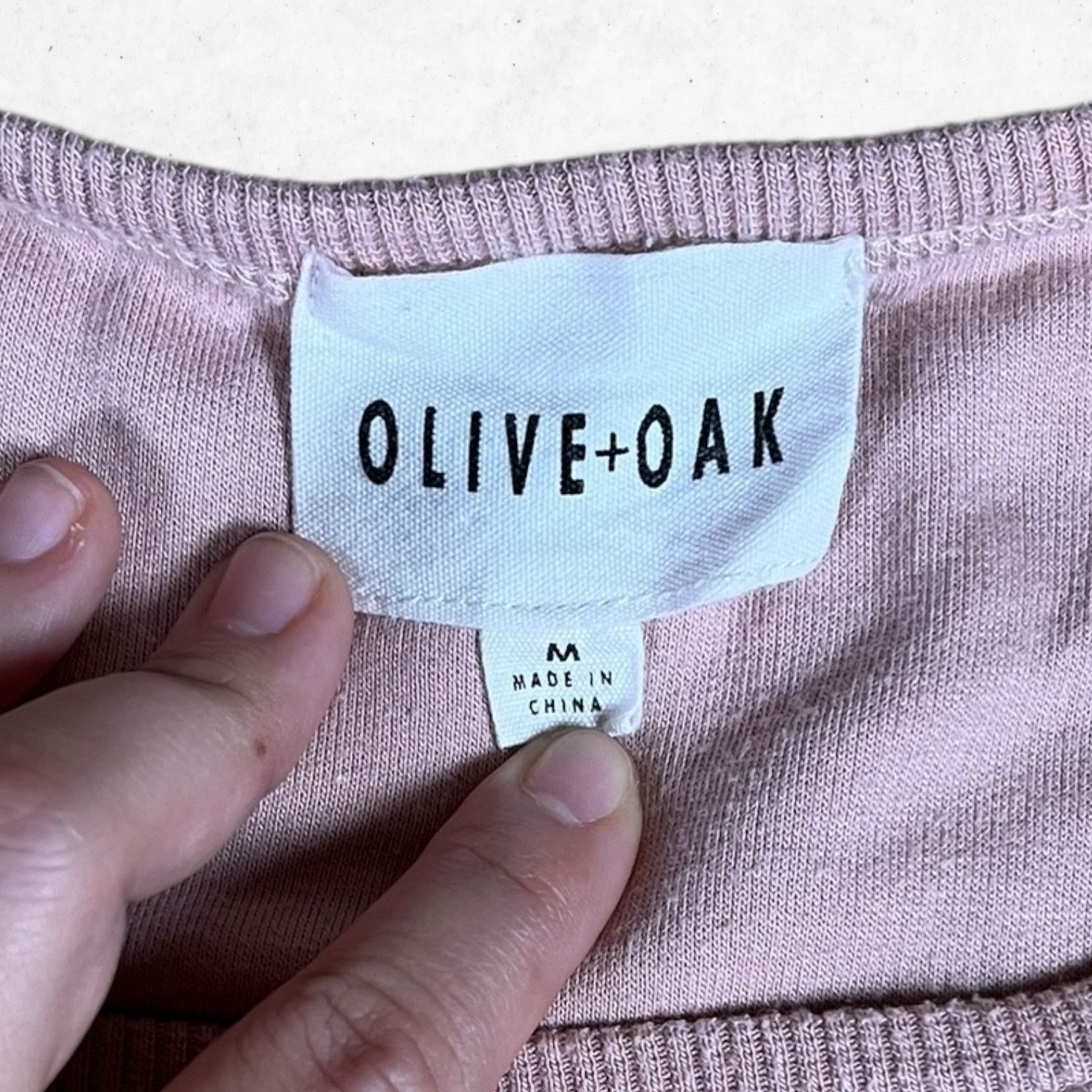 Other Olive+Oak Pink Sweater Women's M Flare Sleeves V/Crew Neck Size M / US 6-8 / IT 42-44 - 3 Thumbnail