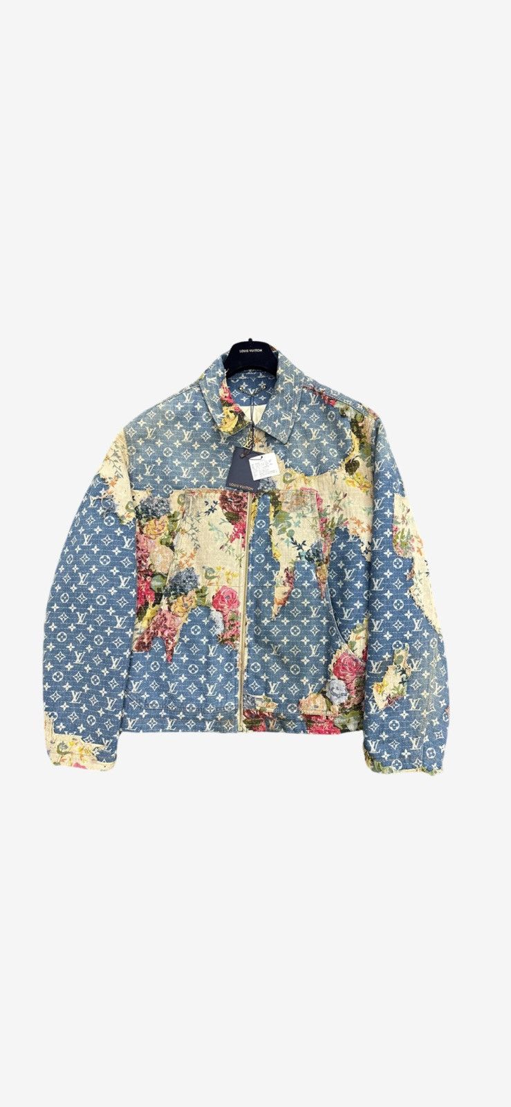 Louis Vuitton Louis Vuitton Destroyed Workwear Logo Floral Denim Jacket Size US L / EU 52-54 / 3 - 1 Thumbnail