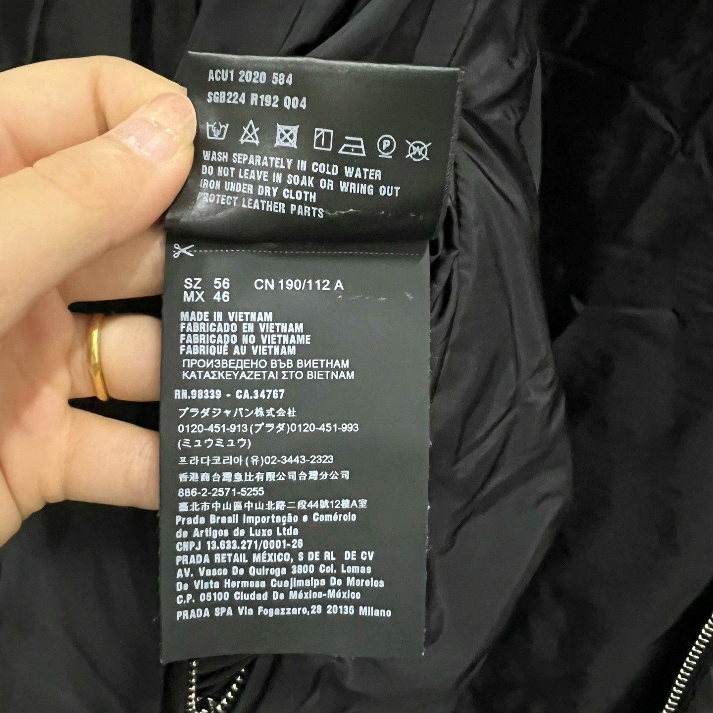 Prada PRADA Black Nylon Double-Sided Coat Size US XL / EU 56 / 4 - 5 Thumbnail