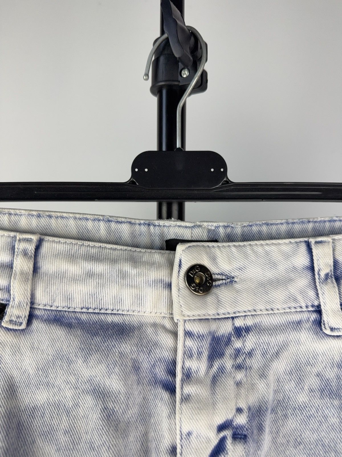 Designer × Dolce & Gabbana D&G Bleached Denim Mini Skirt Y2K Low Rise Size 27 Italy Size 27" / US 4 / IT 40 - 4 Thumbnail