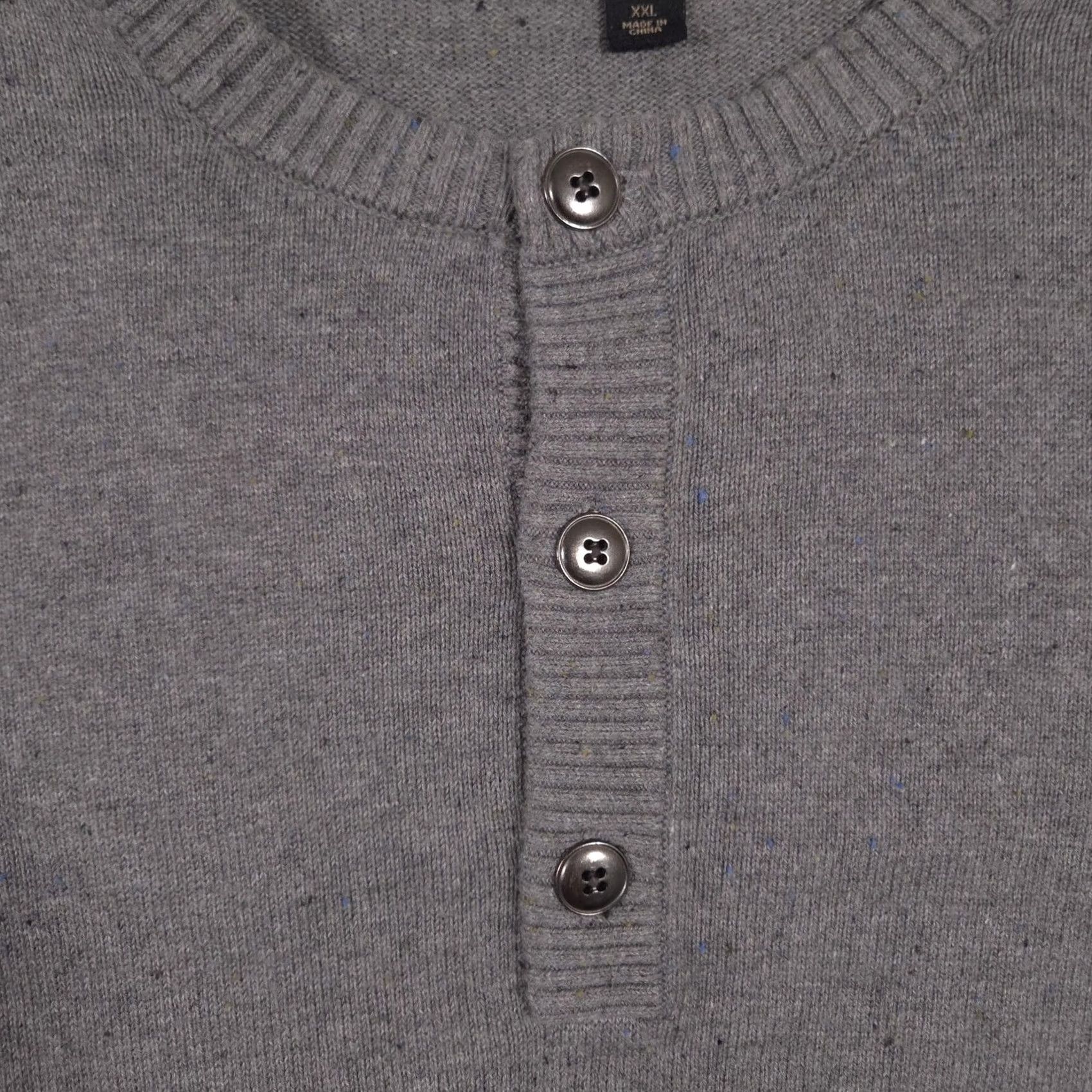 Banana Republic Banana Republic Mens 2XL Gray Henley Sweater Wool Blend Knit Pullover Crewneck Size US XXL / EU 58 / 5 - 4 Thumbnail