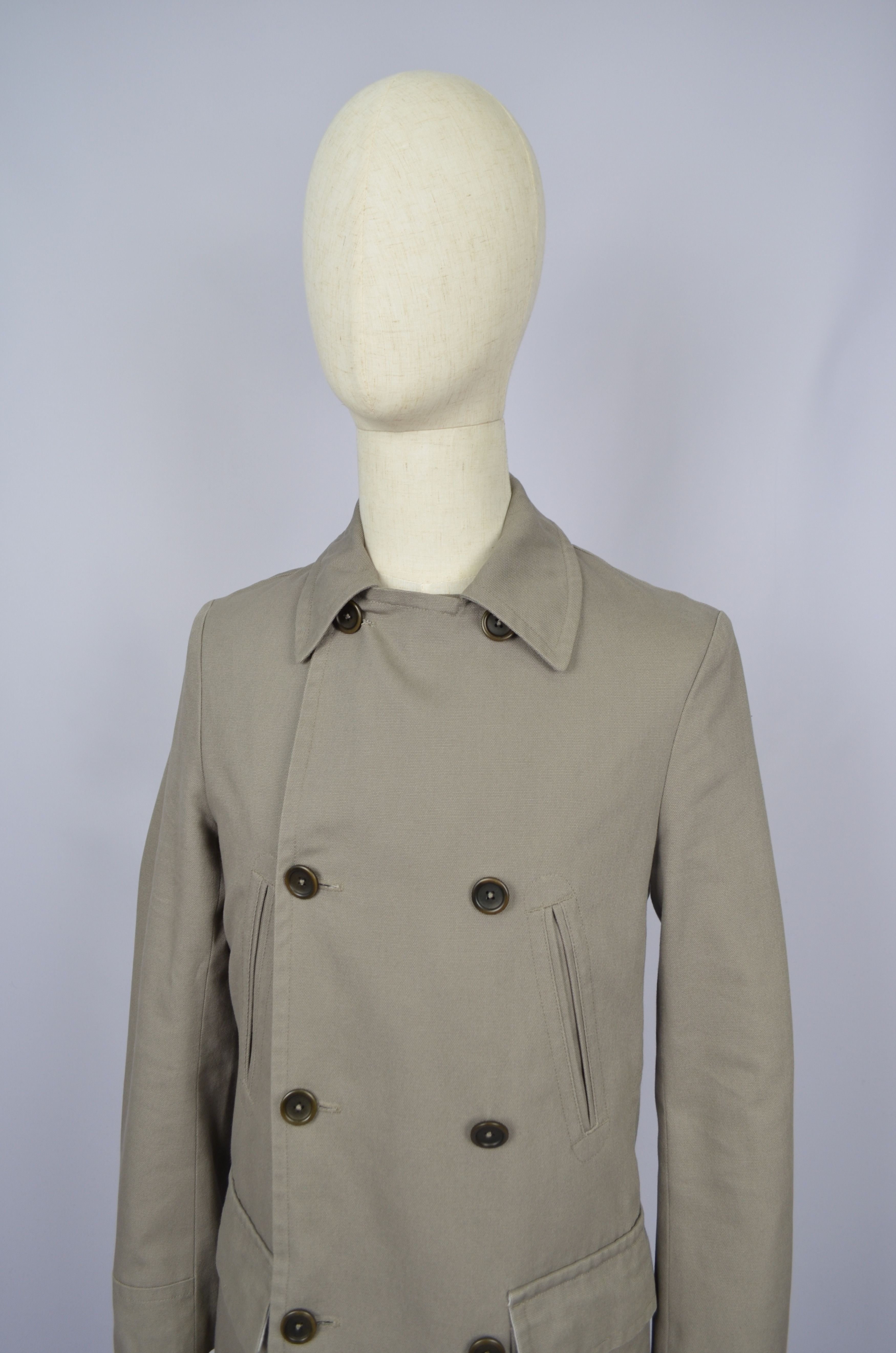 Unis Unis USA Beige Cotton Peacoat Jacket Coat Size 36 / S Size US S / EU 44-46 / 1 - 4 Thumbnail