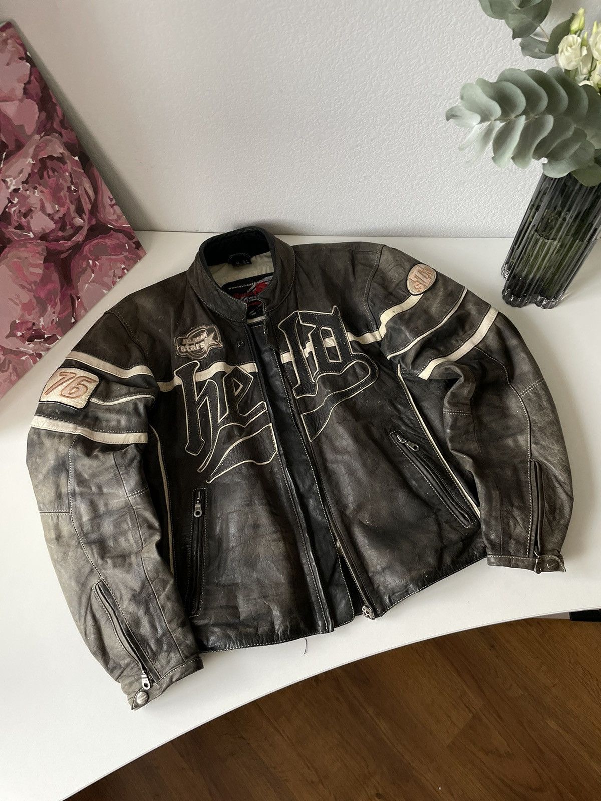 Vintage Vintage Held Racing Leather Jacket Punk Faded Brown Moto Y2K Size US XL / EU 56 / 4 - 3 Thumbnail