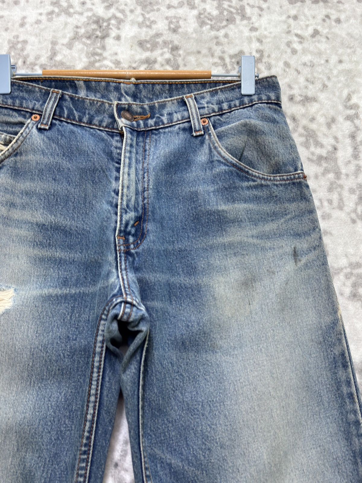 Levi's Levi’s Orange Tab 606 Grunge Distressed Straight Leg Denim Size US 29 - 5 Thumbnail