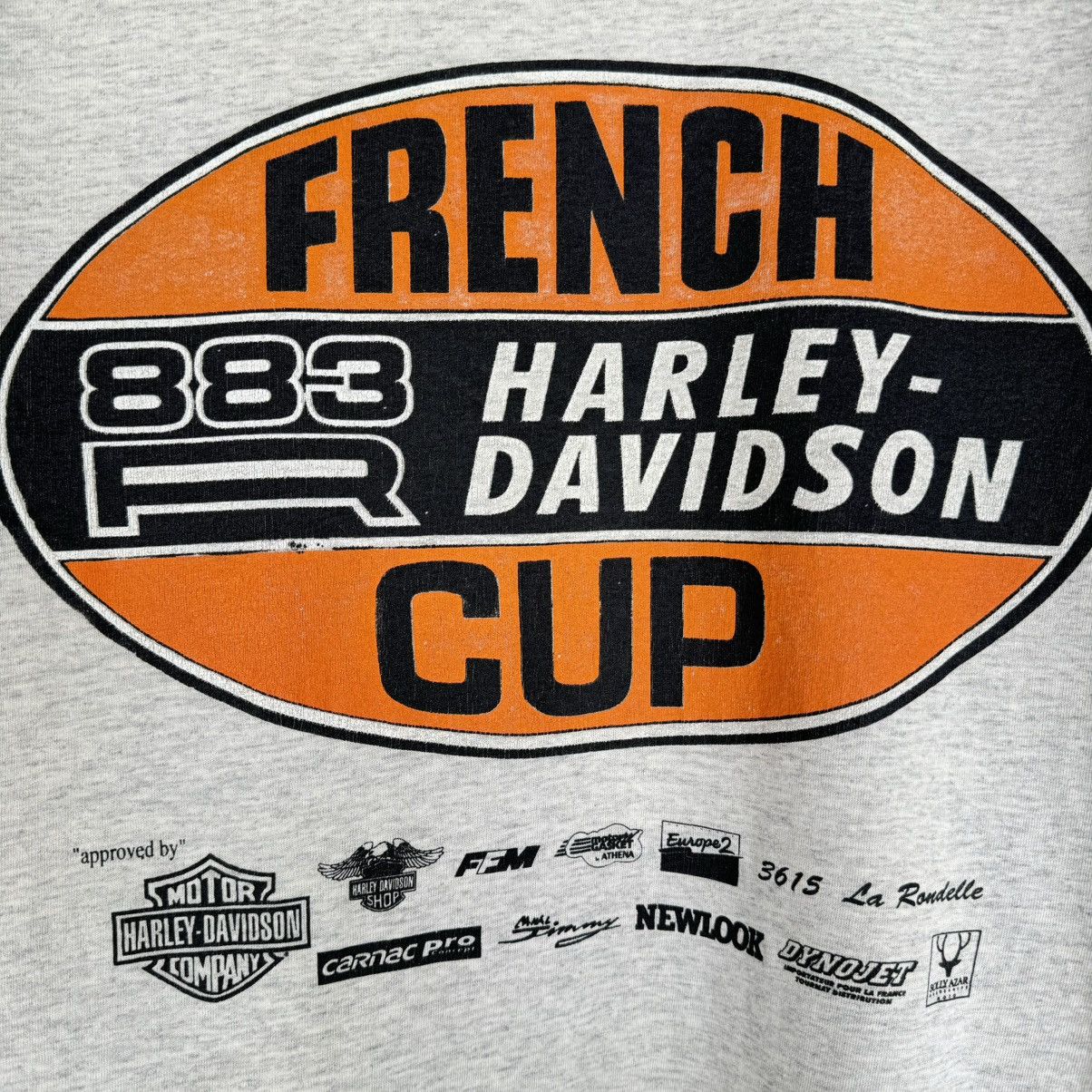 Harley Davidson Vintage 90s Harley Davidson French Cup 883R T Shirt Size US XL / EU 56 / 4 - 7 Thumbnail
