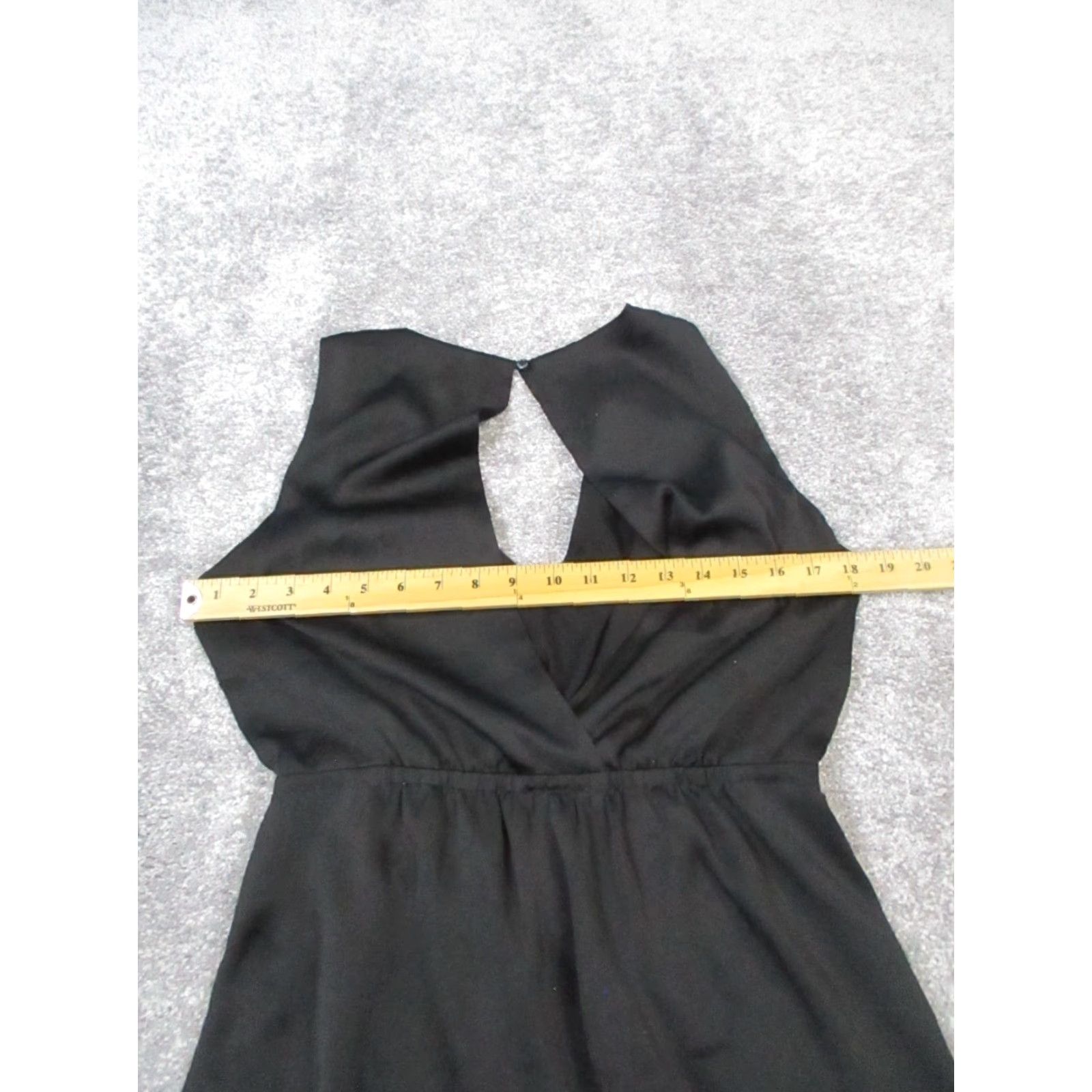 Madewell Madewell Dress Womens 4 Black Satin Blouson V-Neck Sleeveless Party/Cocktail Short Vintage No Size S / US 4 / IT 40 - 5 Thumbnail