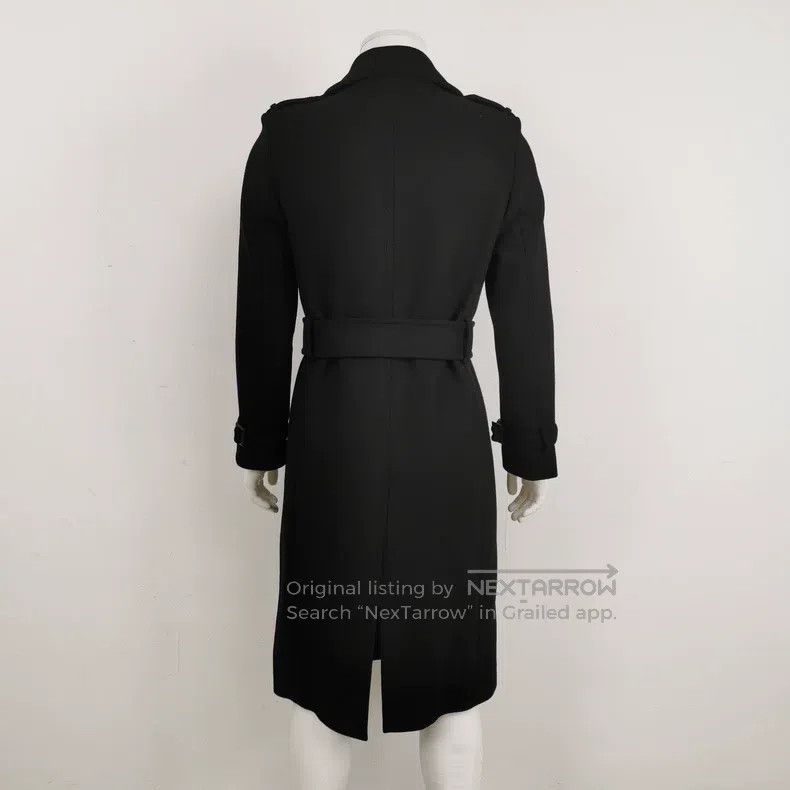 Saint Laurent Paris Saint Laurent Paris Black Wool Double-Breasted Coat Size S / US 4 / IT 40 - 2 Thumbnail