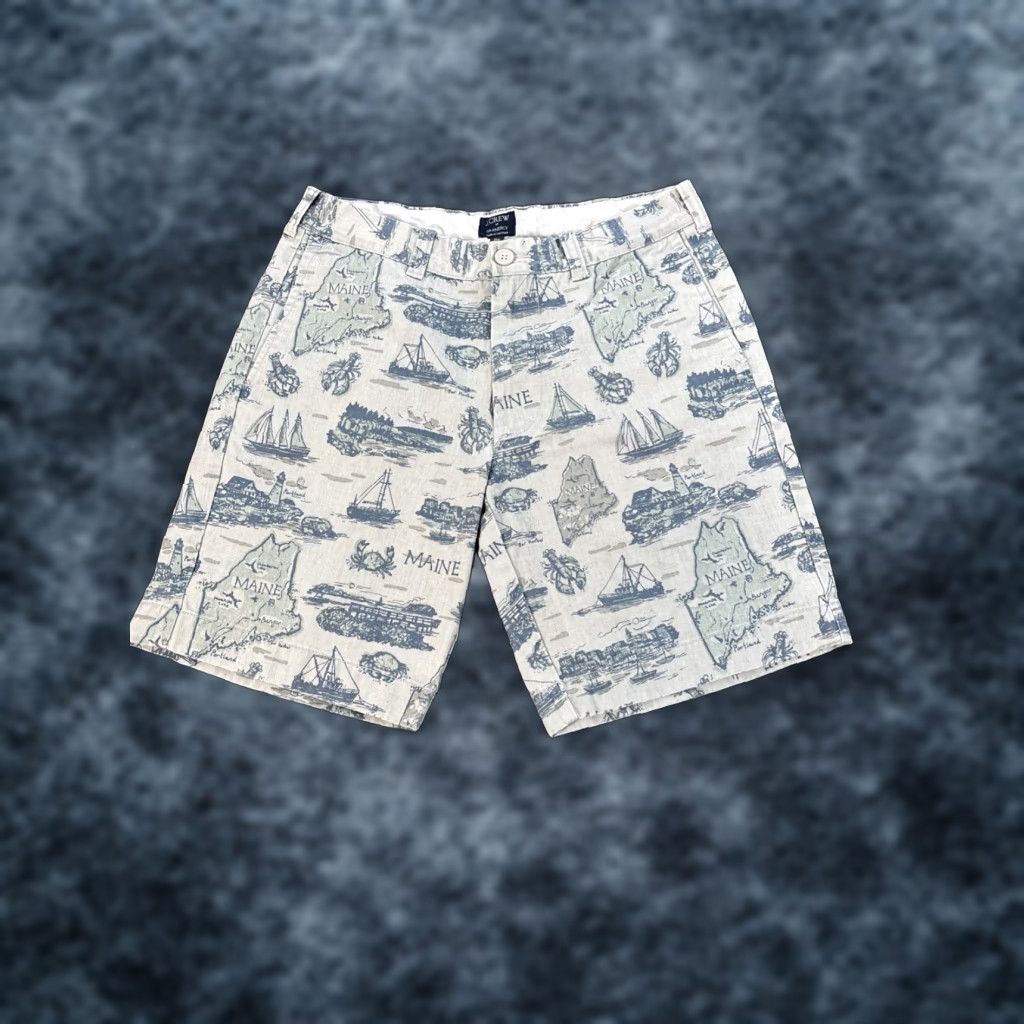J.Crew J. Crew Gramercy Cotton Chino Shorts Men’s 31 Multicolor Beach American Preppy 9in Inseam Casual Travel Regular Button Front Pockets Size US 31 - 1 Thumbnail