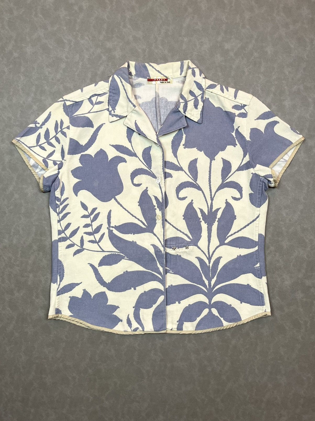 Prada Prada floral button up shirt Size S / US 4 / IT 40 - 1 Thumbnail