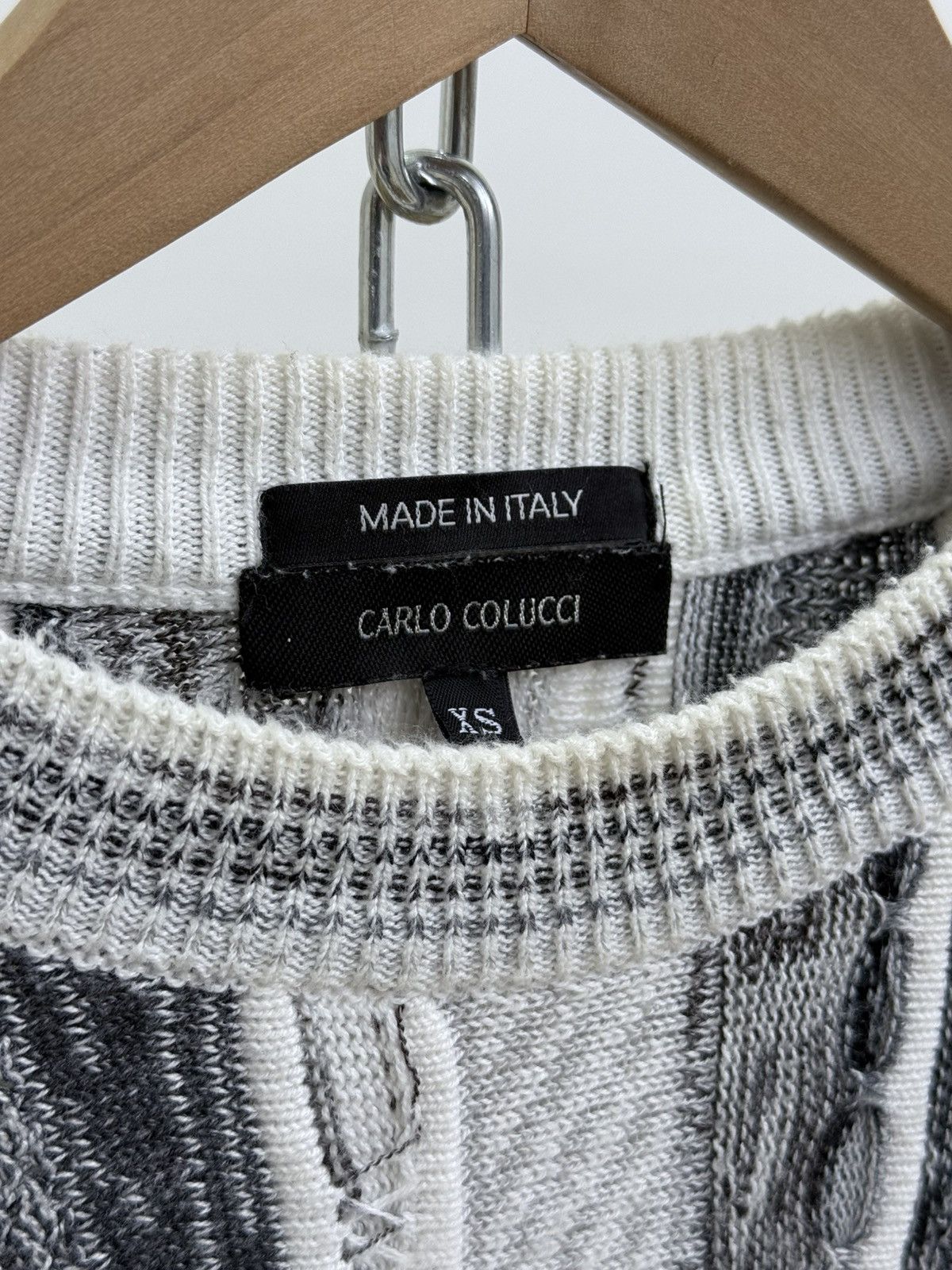 Carlo Colucci Vintage Carlo Colucci Coogi Style 3D Cable Knit Sweater. Size US S / EU 44-46 / 1 - 4 Thumbnail