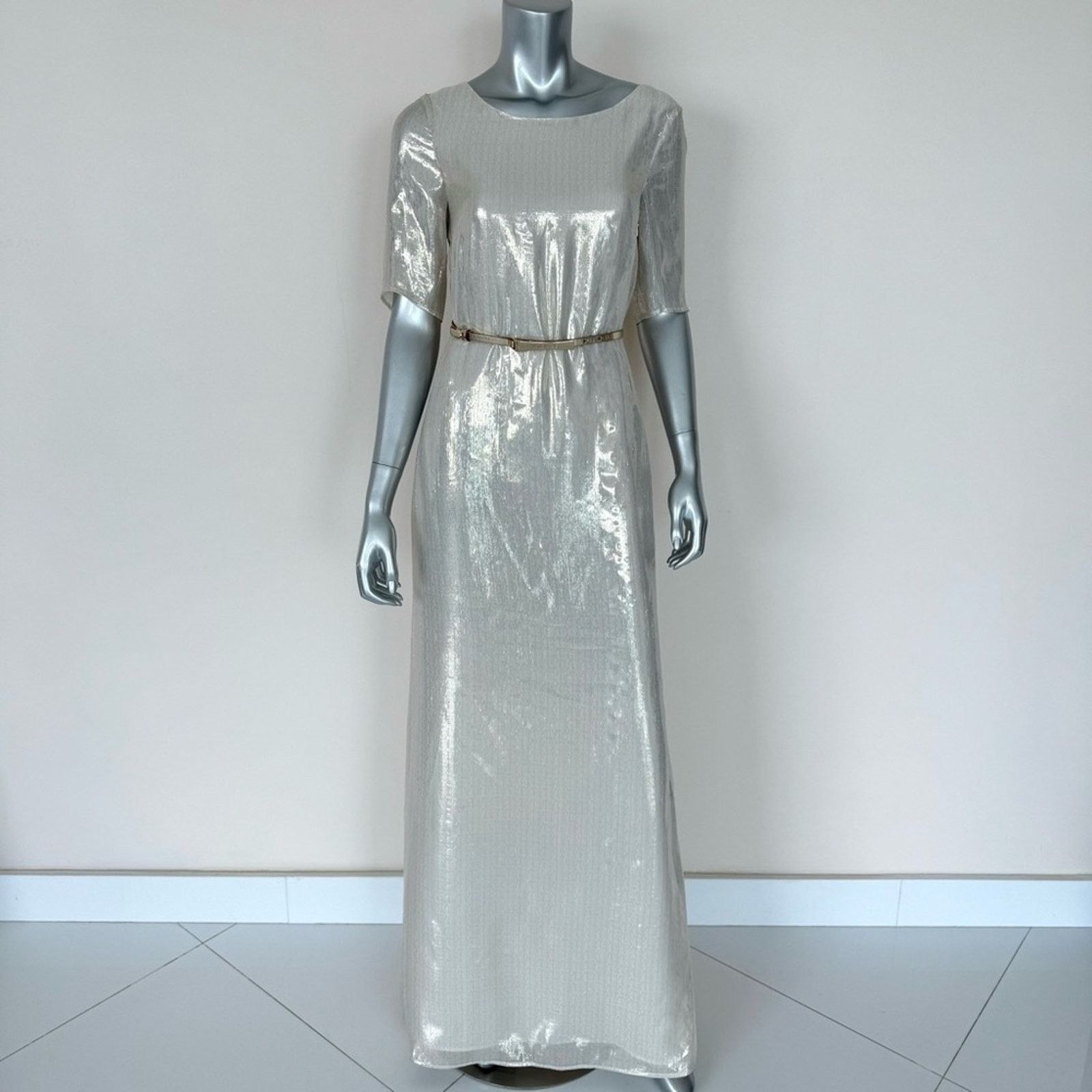 NWT Patrizia Pepe women long sheer dress size 40IT or S 569$