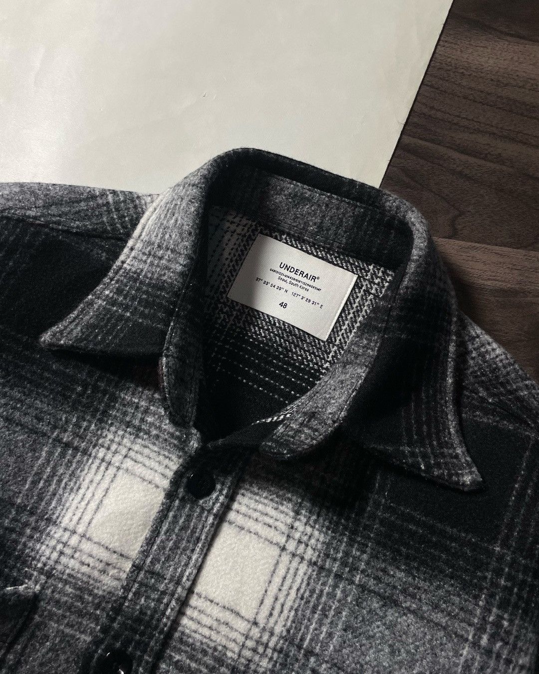Japanese Brand OUTER FLANNEL SHIRT WOOL UNDERAIR SIZE 48 Oversized Size US XXL / EU 58 / 5 - 5 Thumbnail