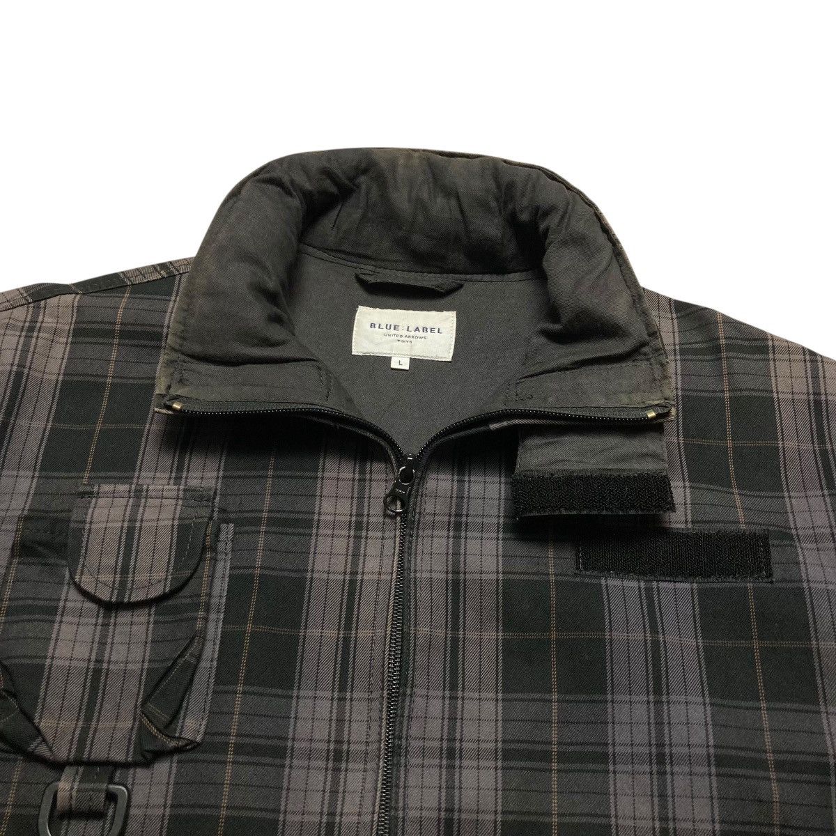 Japanese Brand UNITED ARROWS - Plaid 3D Multi Pocket Utility Hunting Jacket Size US L / EU 52-54 / 3 - 5 Thumbnail