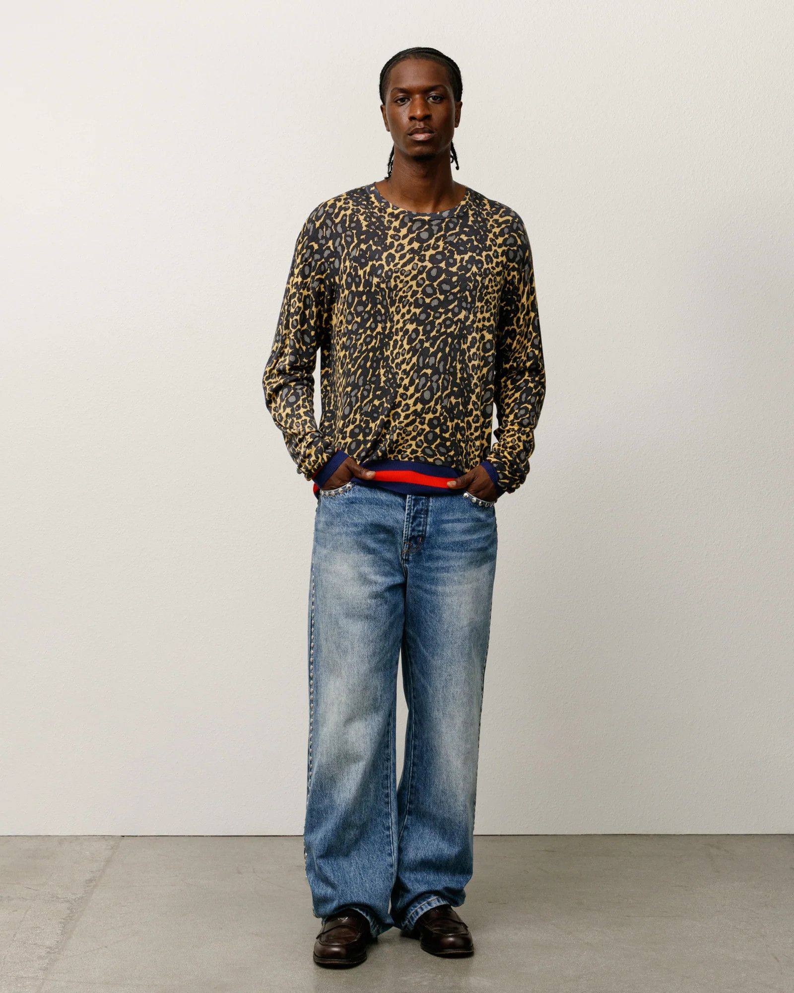 Stussy STUSSY WALES BONNER LEOPARD SWEATER Size US L / EU 52-54 / 3 - 3 Thumbnail