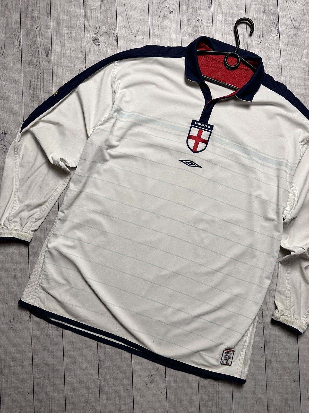 Umbro × Vintage Vintage England Umbro soccer jersey long sleeve size XXL Size US XXL / EU 58 / 5 - 2 Thumbnail
