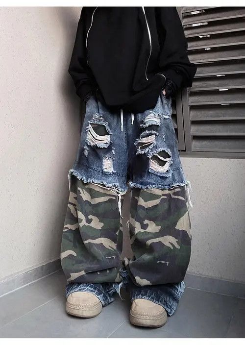 Other Oversized Ripped Denim Cargo Jeans Size US 32 / EU 48 - 7 Thumbnail