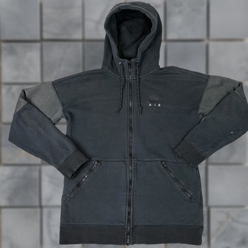 Nike VINTAGE Nike Sportswear Club Fleece Full Zip Up Hoodie Mens Small Black Swoosh Logo Air Size US S / EU 44-46 / 1 - 1 Thumbnail