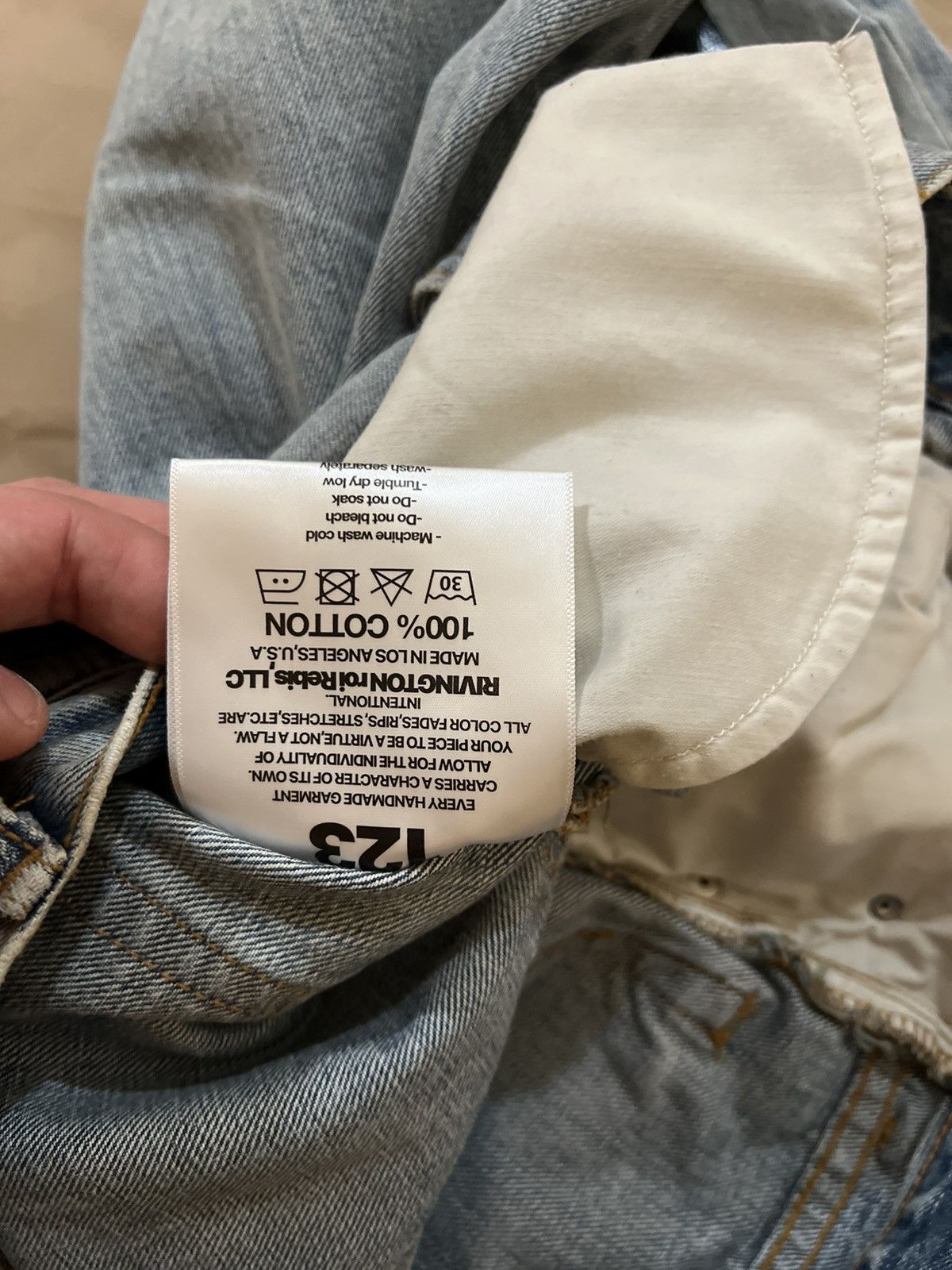 Fear of God × RRR-123 RRR123 x FEAR OF GOD - Inri He Rose Denim Jeans size 32 Size US 32 / EU 48 - 6 Thumbnail
